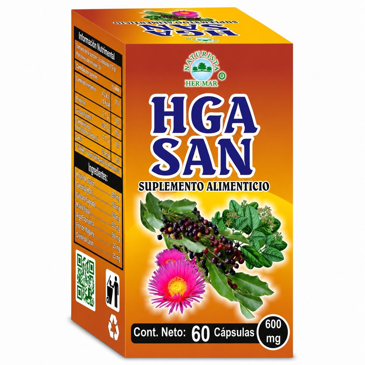 hga san cont. net. 60 caps. hga san cont. net. 60 caps.